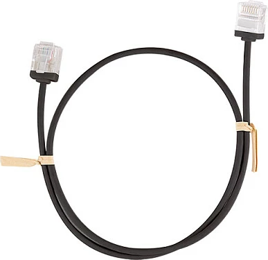 Kabllo rrjeti LogiLink Cat.6A U/UTP Slim High-Flex 0.15 m, e zezë