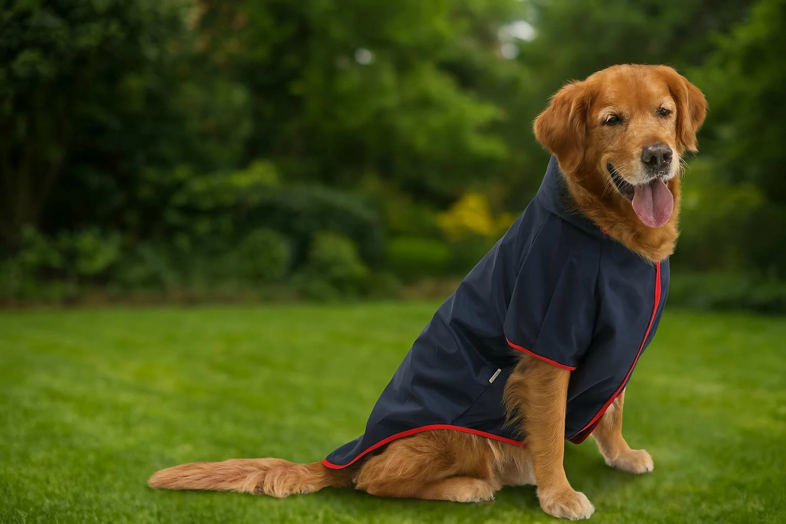 Hudi për qen, ngjyrë navy, Paws & Whiskers, 3XL, rezistente ndaj ujit