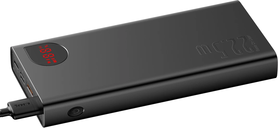 Powerbank Baseus Adaman 20000mAh, 22.5W, me kabllo USB-A në USB-C, e zezë