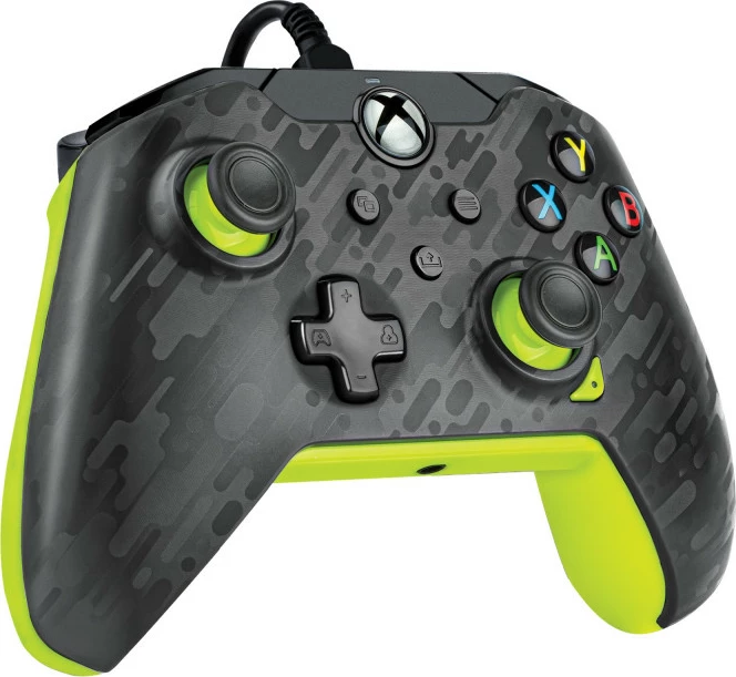 Kontroller i kablluar për Xbox PDP Carbon, 2.5 m, 3.5 mm, Share, Electric Yellow