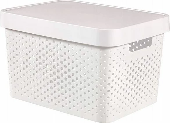Kontejner ruajtjeje Curver INFINITY 17L me kapak, i bardhë
