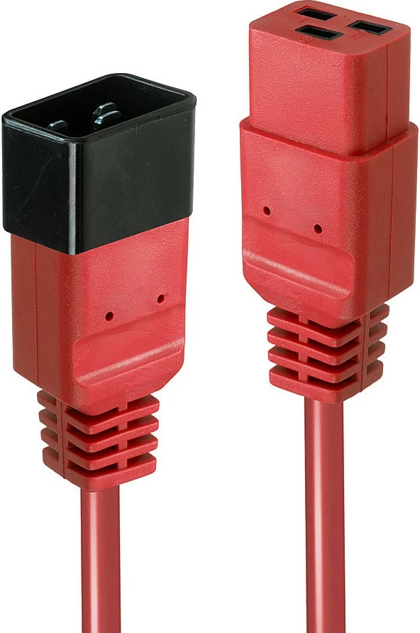 Kabllo energjie LINDY IEC C19 në C20, 1m, e kuqe
