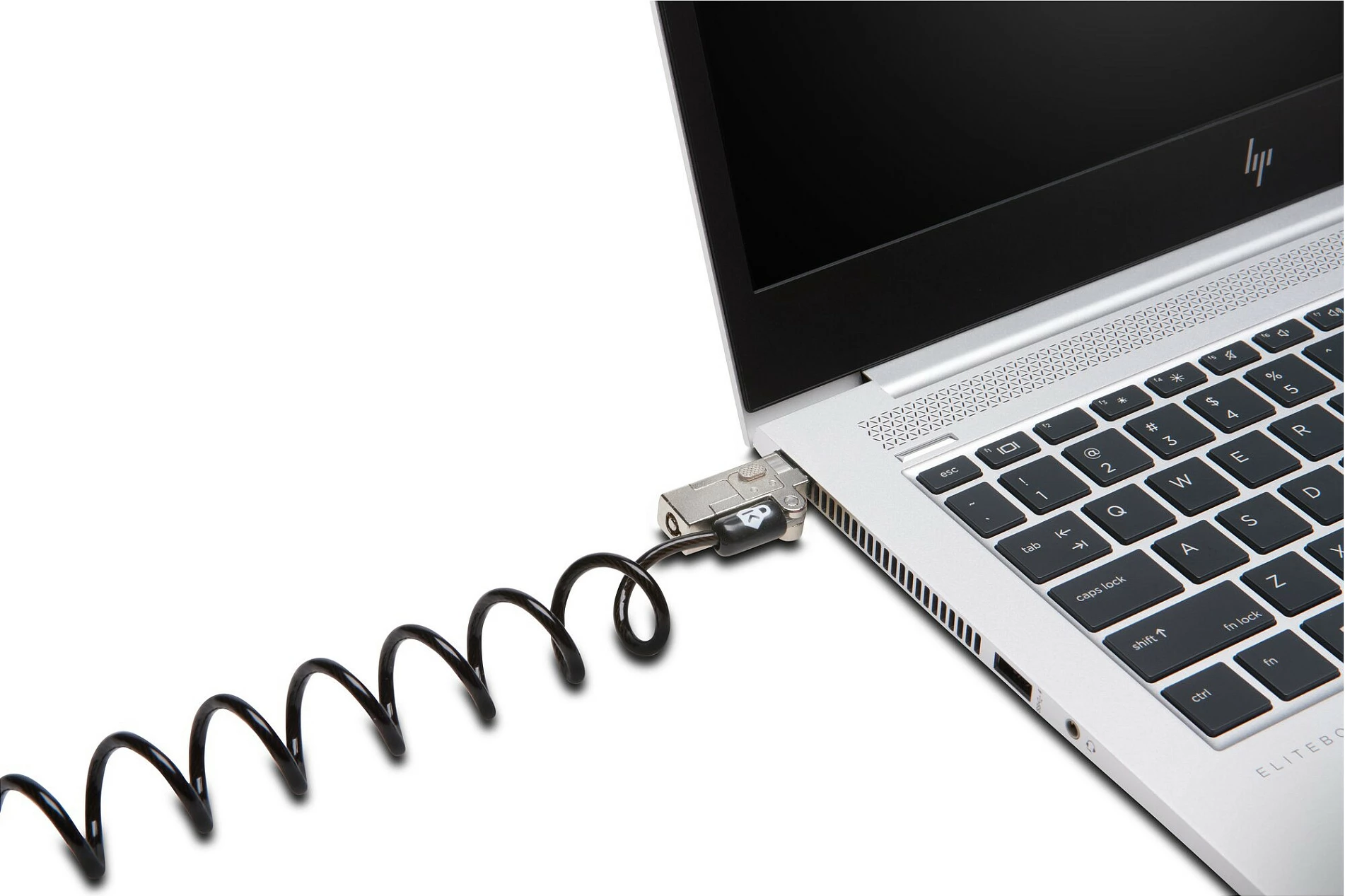 Bravë sigurie për laptop Kensington Slim NanoSaver 2.0, kabllo spirale 1.8 m, Nano slot, me çelës, Argjend/E zezë