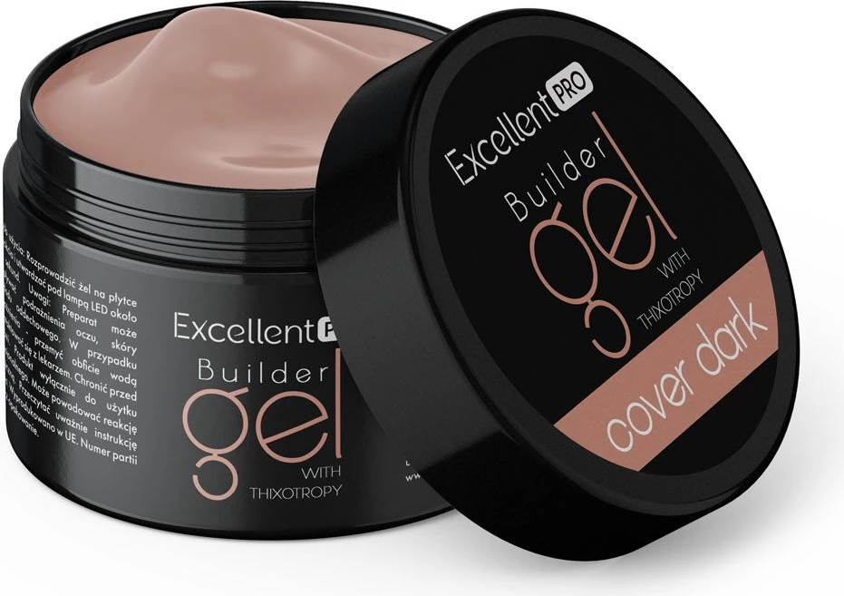 Gel ndërtues për thonj për femra Excellent PRO With Thixotropy Cover Dark, 15g