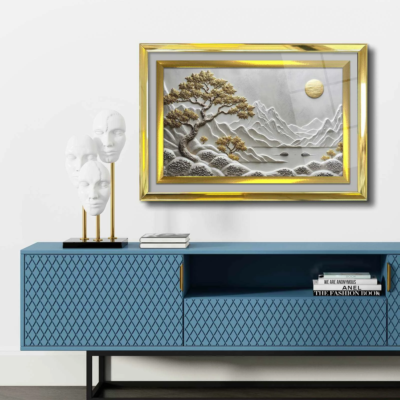 Pikturë dekorative me kornizë, shumëngjyrëshe, Wallity, 43x65cm, 4363Kromaltınct - 018