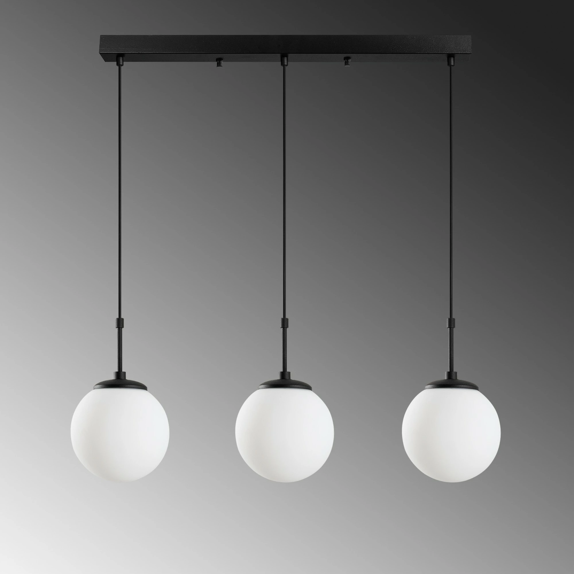 Llambë tavani Opviq Orbital, ngjyrë e zezë, 87x20x120cm