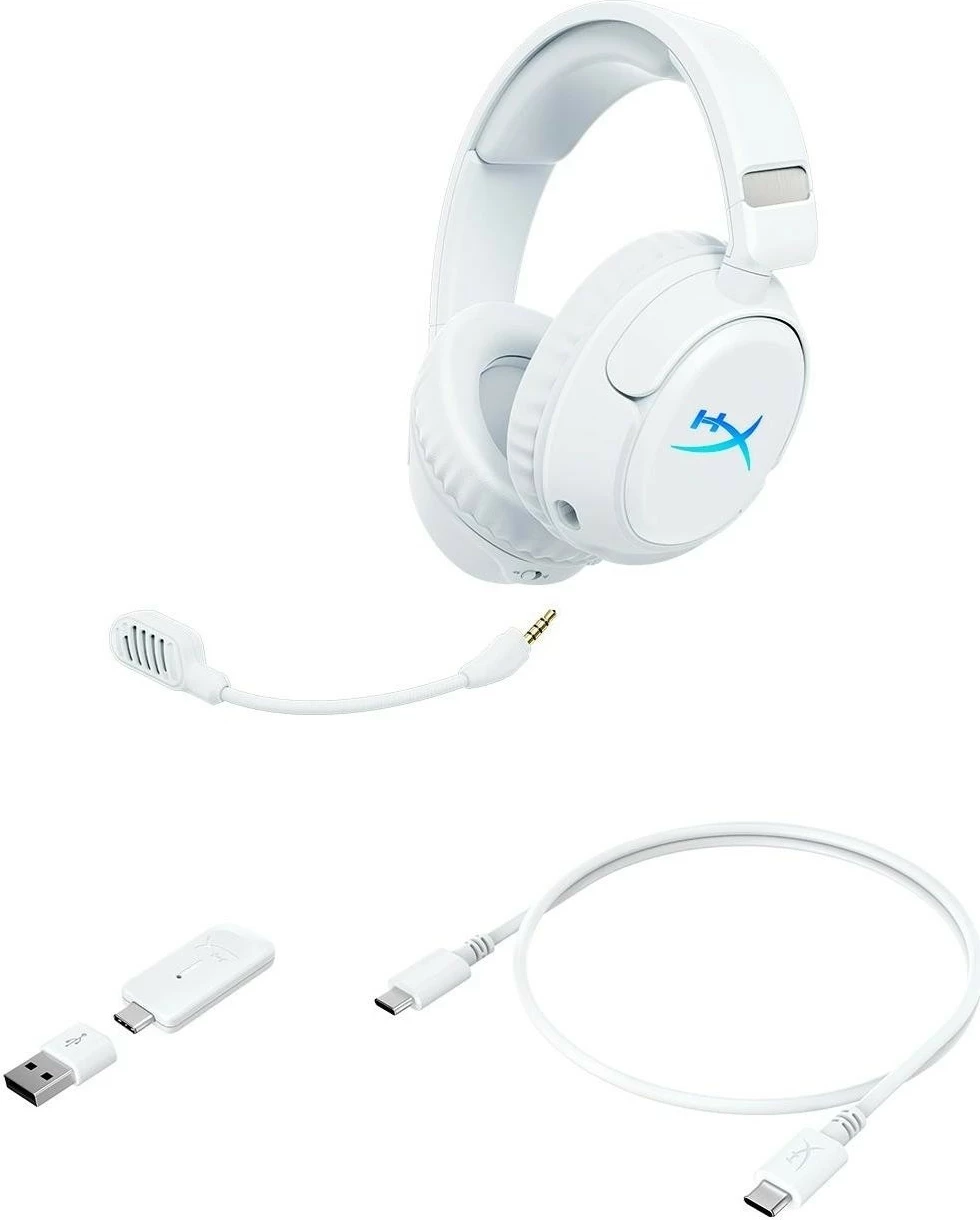 Kufje HyperX Cloud Flight 2 wireless, mikrofon i ndashëm, bardhë
