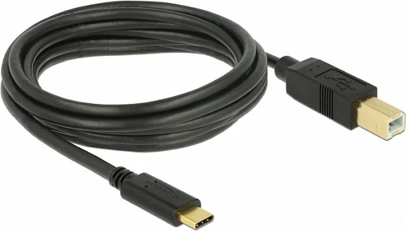 Kabllo USB DeLOCK 83666, USB-C në USB-B, 3 m, USB 2.0, e zezë