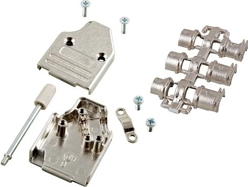 Kapak metalik për konektor EFB Elektronik E-MHDM35 37-K, zink, argjendtë
