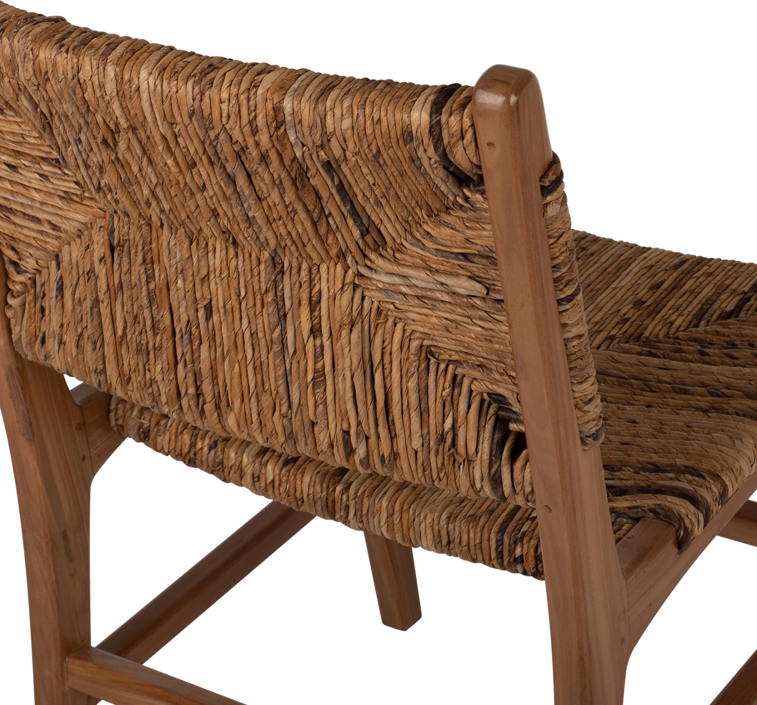 Karrige FH9399.11 dru teak me hasër në shpinë dhe ulëse, ngjyrë natyrale, 51x60,5x88Hcm