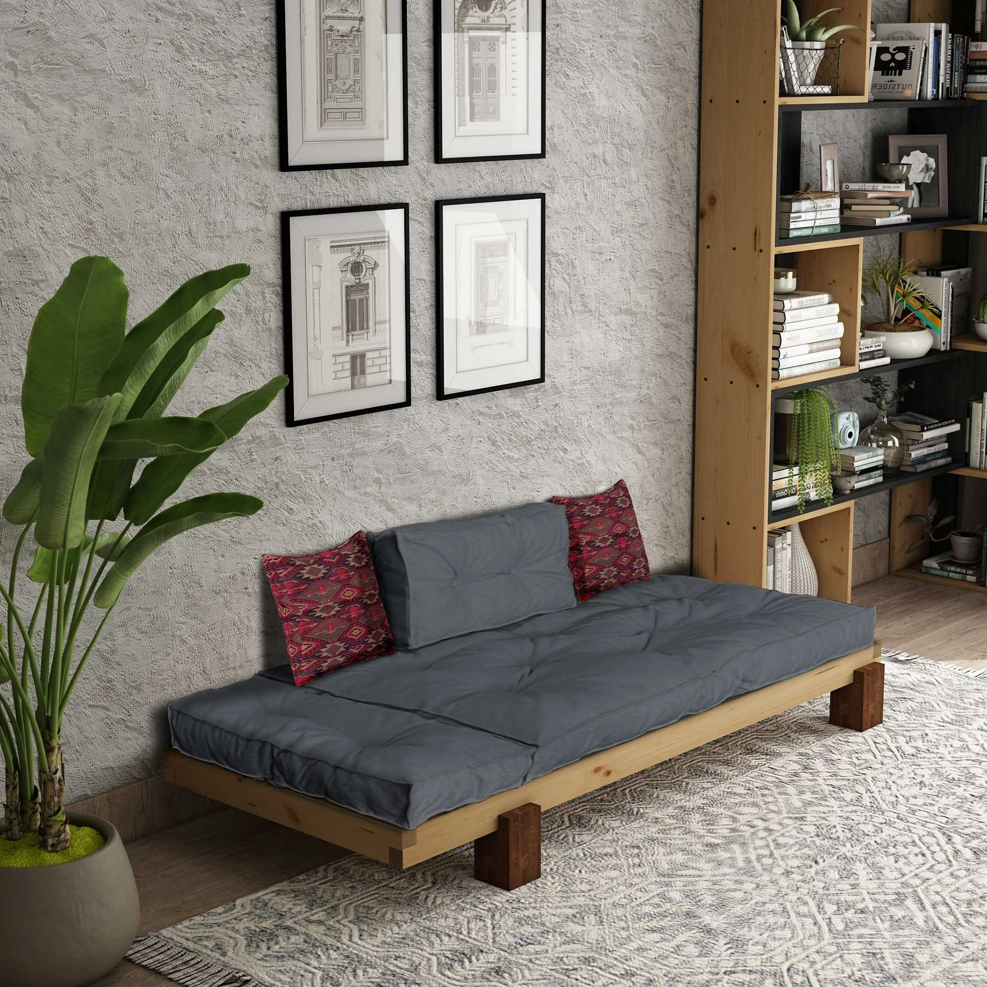 Shezlong Atelier del Sofa, CPT8302-200, natyral/gri