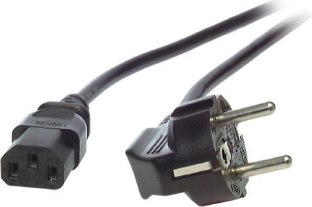 Kabllo rryme EFB Elektronik CEE7/7 në IEC C13, 2m, 3x0.75mm², prizë 90°, e zezë
