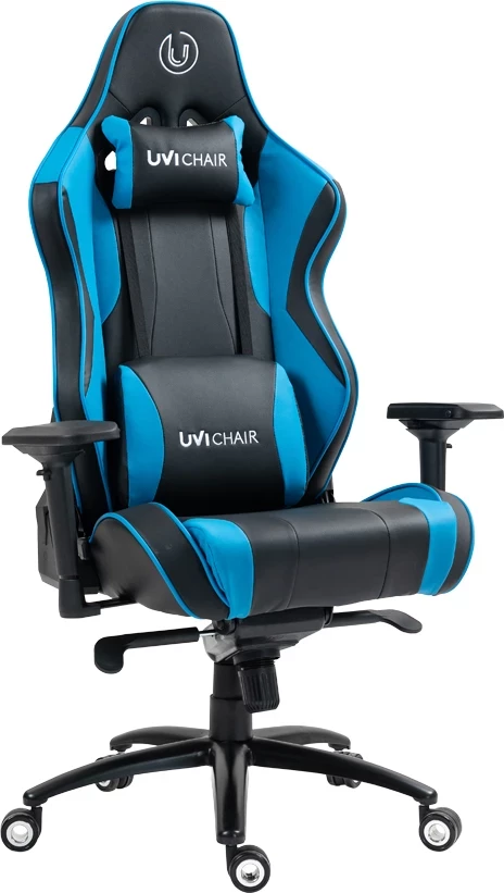 Karrige gaming/zyre UVI Sport XL UVI9001, shpinore 90-180°, mekanizëm multi-funksional, mbështetëse krahu 4D, deri 185 kg, blu