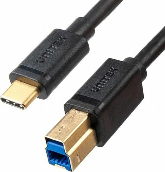 Kabllo USB Unitek C14096BK-2M USB-C në USB-B, USB 3.0, 2 m, 5 Gbps, 1 copë, e zezë