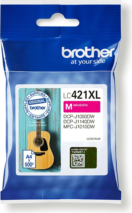 Kartushë boje Brother LC-421XLM, XL Yield 500 faqe, Magenta