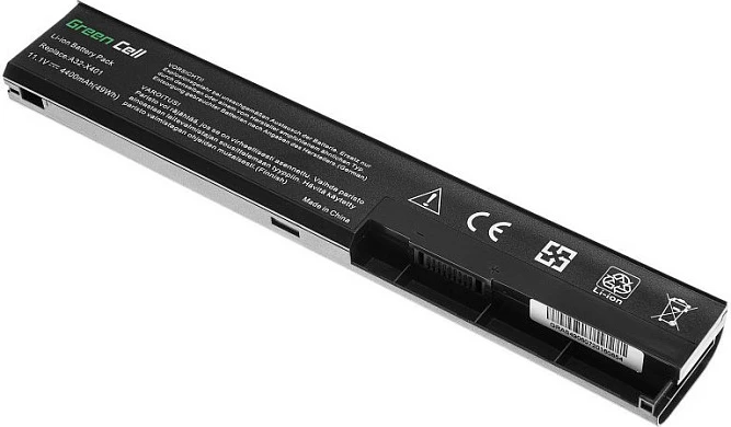 Bateri laptopi Green Cell për Asus X301/X301A/X401/X501, 4400mAh 11.1V, e zezë