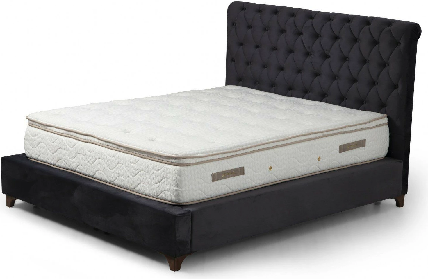 Set dysheku, baza dhe shtrati, ngjyrë antracit, Skye Decor, 150x200, deluxe