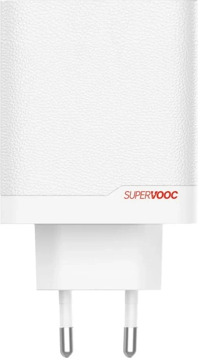 Karikues OnePlus SUPERVOOC, 120 W, USB-A dhe USB-C, Bardhë