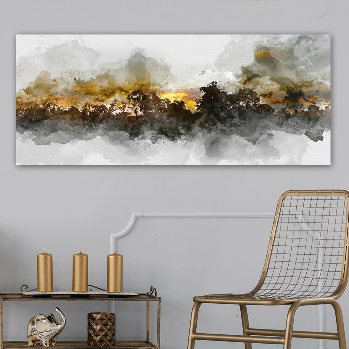 Pikturë dekorative në kanavacë, shumëngjyrëshe, YTY563384080_50120, 50x120cm