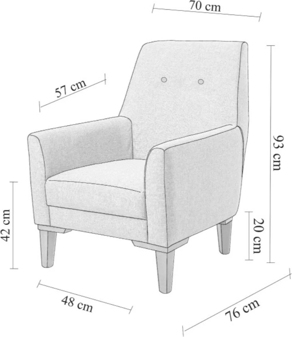 Karrige Wing Atelier del Sofa, krem, dru arre