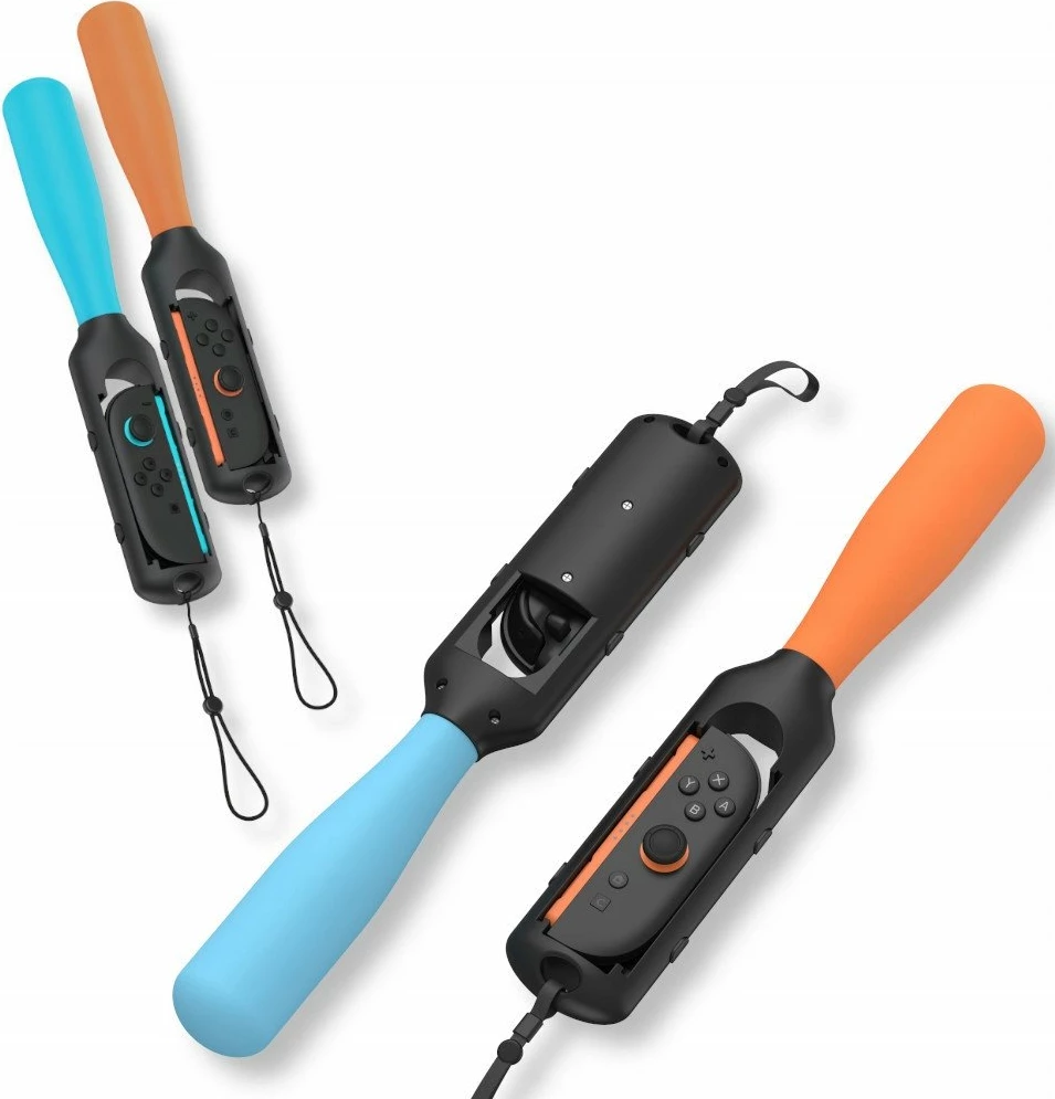 Mbajtës Joy-Con Yaxo Baseball Set YGBSJCH01CM, për Nintendo Switch/Switch OLED/Switch 2, 2 copë, portokalli/blu
