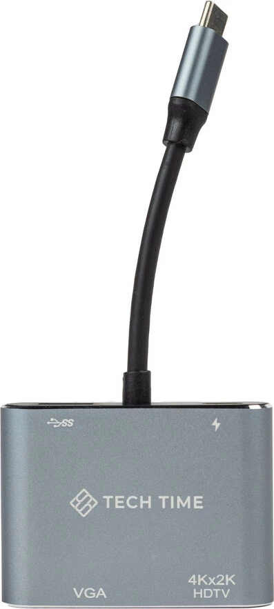 Docking Station USB-C HUB PD HDTV+VGA+USB 4IN1 - Tech Time TT24002