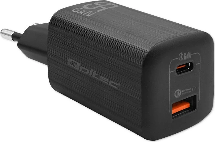 Karikues për pajisje mobile Qoltec 50766, i zi