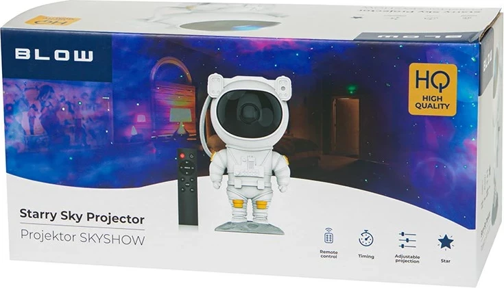 Projektor LED Astronaut BLOW, Dritë nate, Bardhë