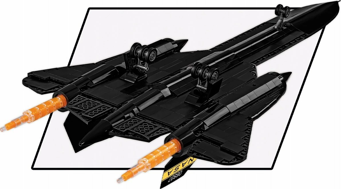 Set ndërtimi Cobi Lockheed SR-71 Blackbird Executive Edition, 1424 pjesë, shkallë 1:48, 71 cm, e zezë, me 2 figura pilot dhe stendë
