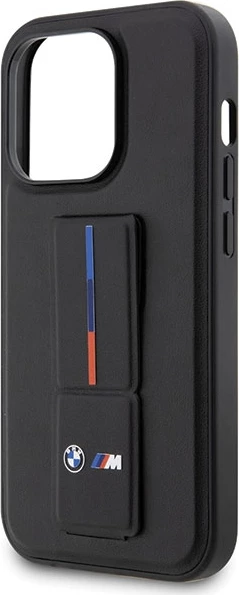 Mbështjellës BMW BMHCP14X22GSLK Grip Stand Hot Stamp për iPhone 14 Pro Max 6.7", hardcase, black/black
