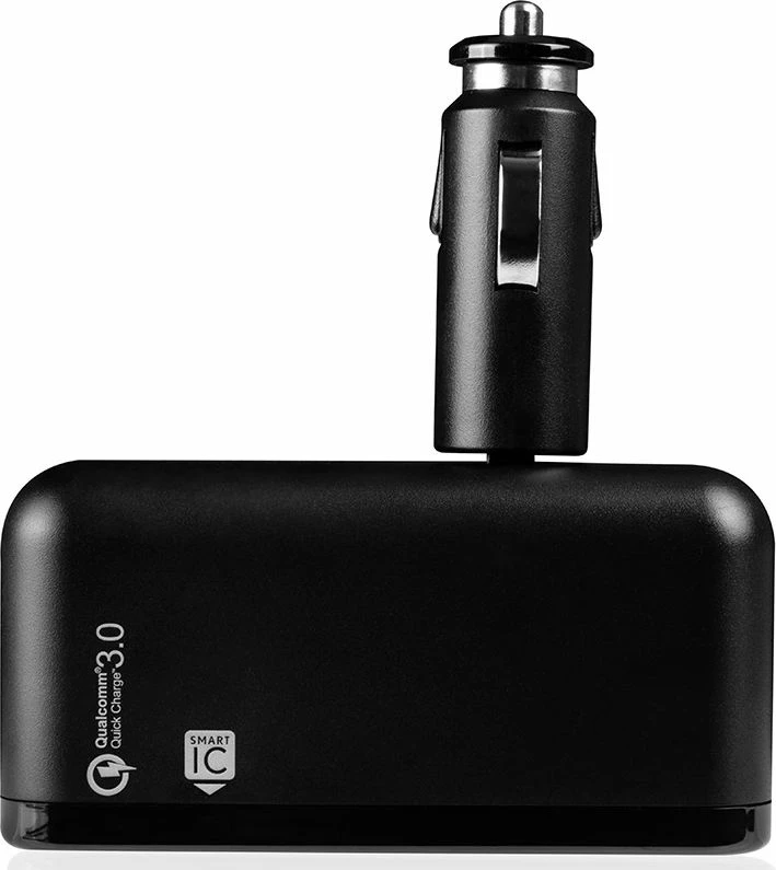 Karikues veture Modecom Royal MC-CG2U2Q (ZT-MC-CG2U2Q-11), 2x USB-A, Quick Charge, 12/24V, 2x prizë çakmaku, i zi