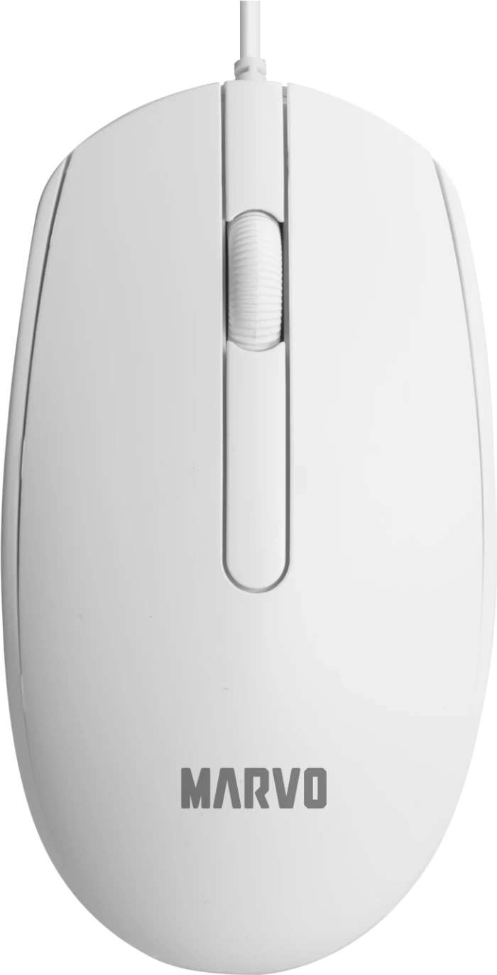 Maus Marvo MS003 me kabllo, 1000 DPI, sensor optik, 3 butona, e bardhë