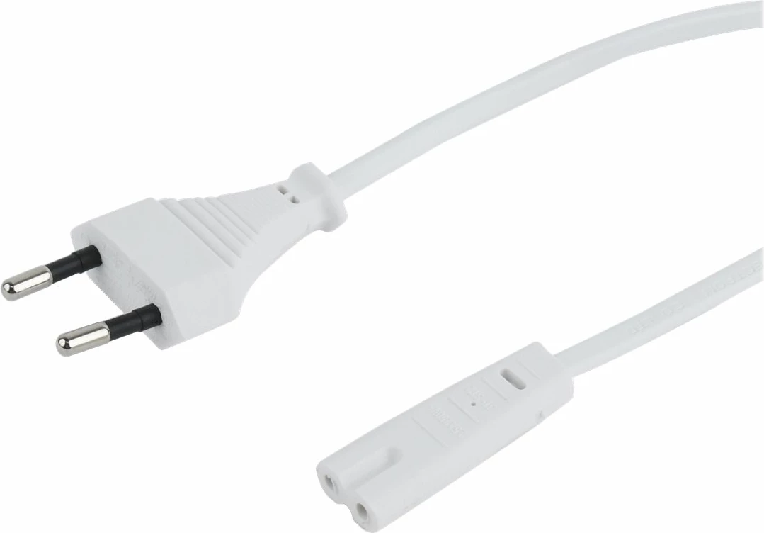 Kabllo energjie Gembird PC-184/2-W, 1.8m, e bardhë