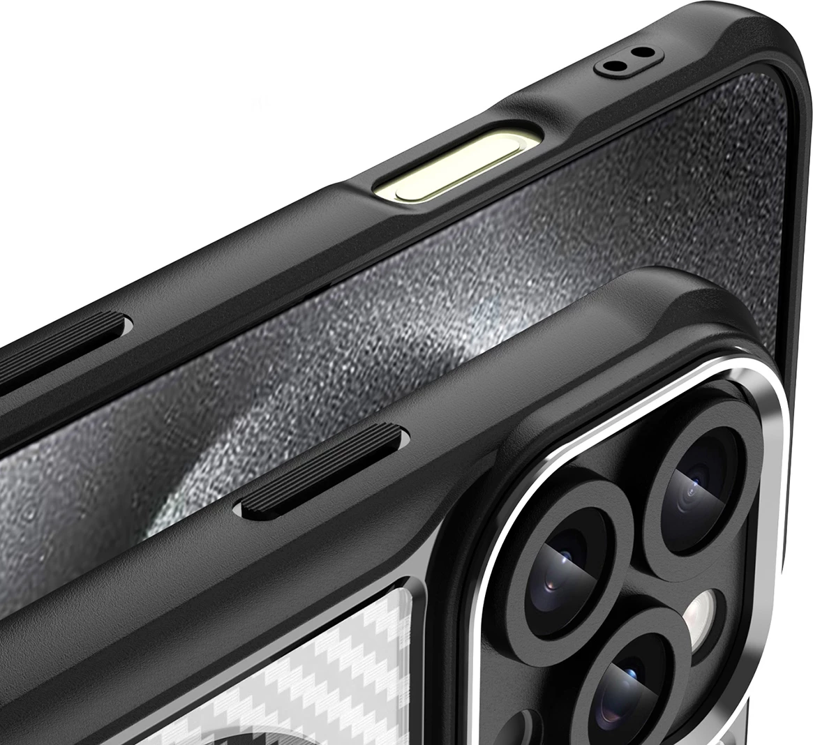 Mbështjellës Hurtel Leading Series MagSafe për iPhone 16 Pro, TPU, i zi