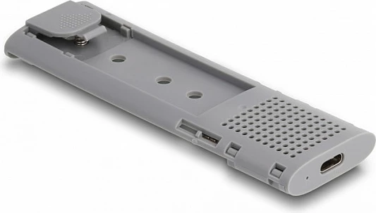 Kasë për SSD M.2 DeLOCK USB Type-C, NVMe/SATA, 10 Gbit/s, gri