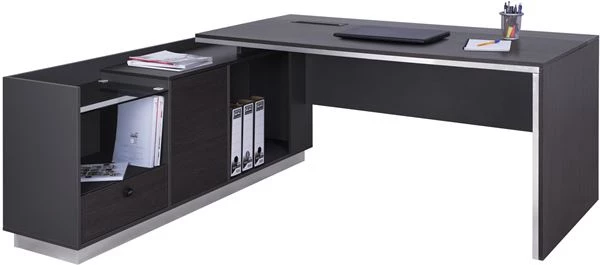 Tavolinë profesionale për zyre, këndore majtas, ngjyrë trëndafili, FH2086L, 180x170x76 cm