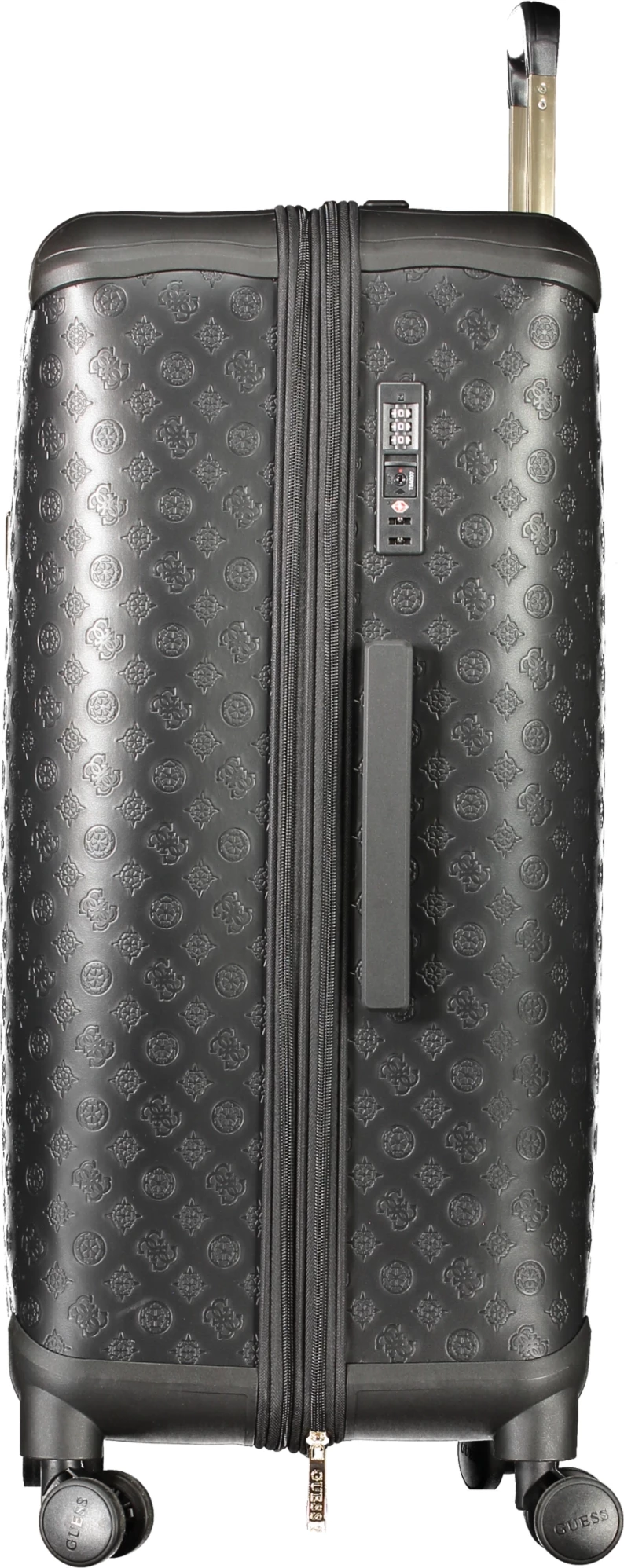 Trolley për femra GUESS JEANS Large Wilder Travel, e zezë