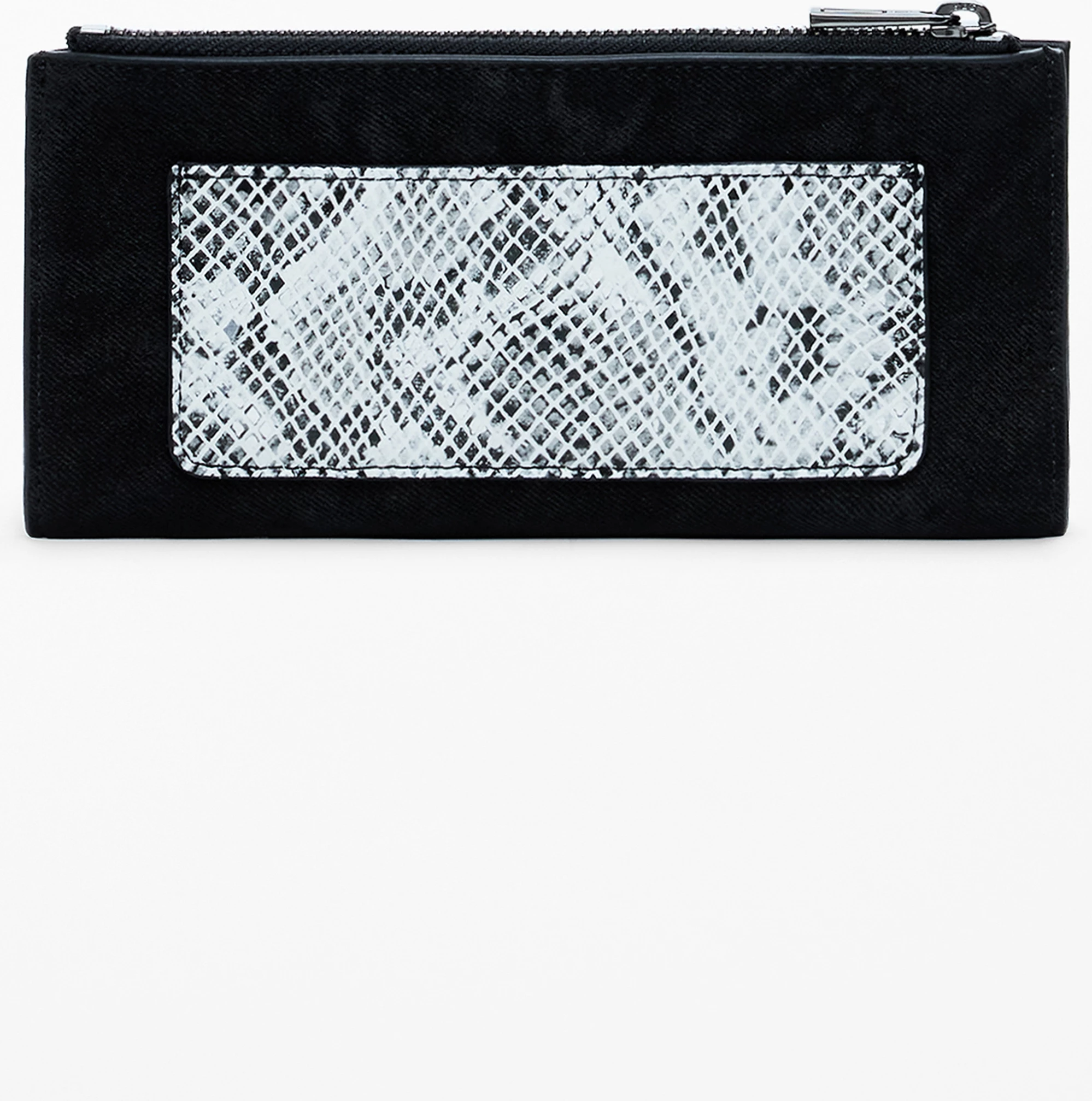 Portofol femra DESIGUAL SNAKE PTCH PIA, e zezë