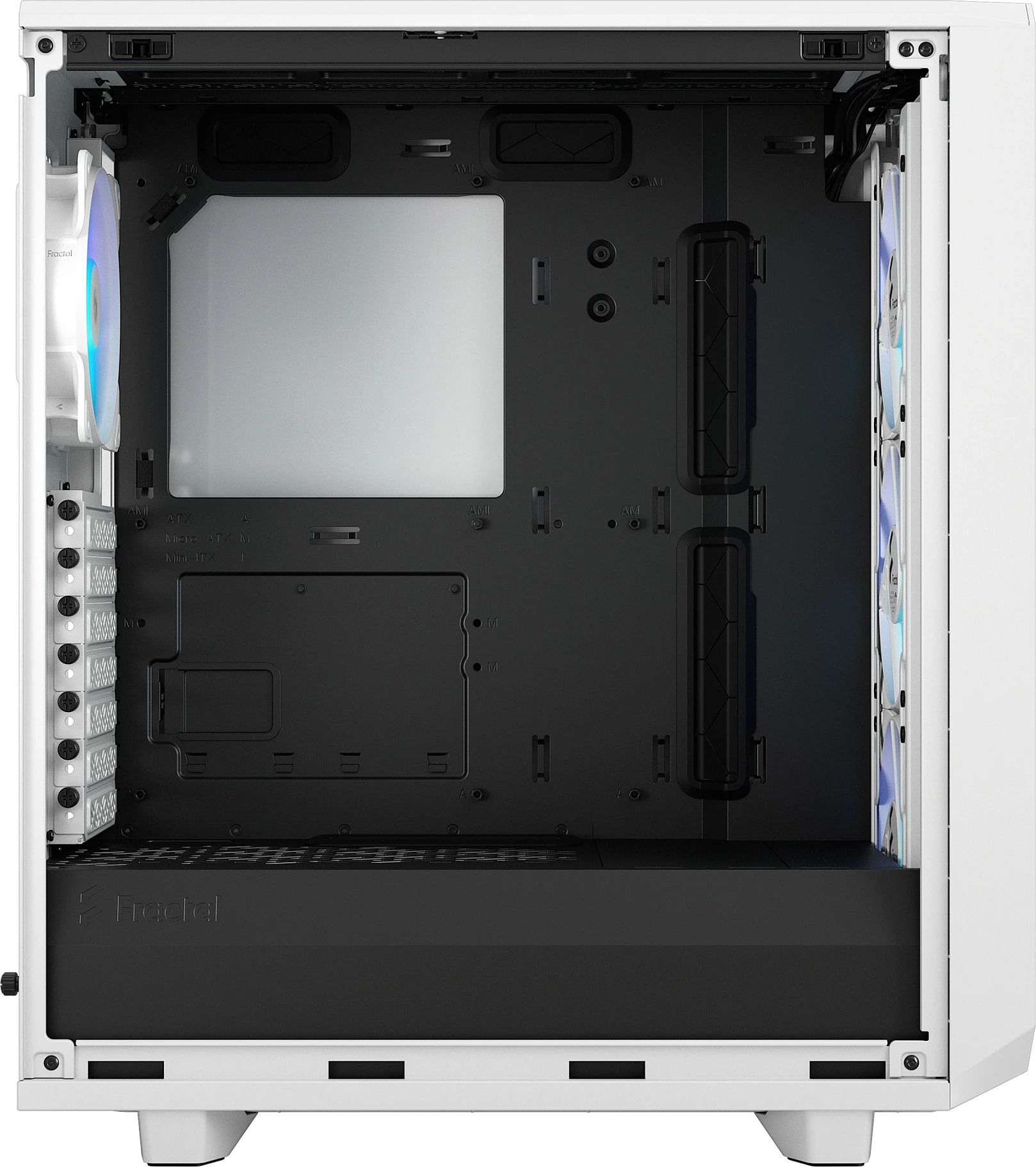Kasë Fractal Design Meshify 2 Compact RGB, Midi Tower, Tempered Glass, e bardhë