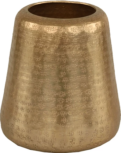 Vazo OSCAR, alumin, ngjyrë shampanje, 18x18x18cm