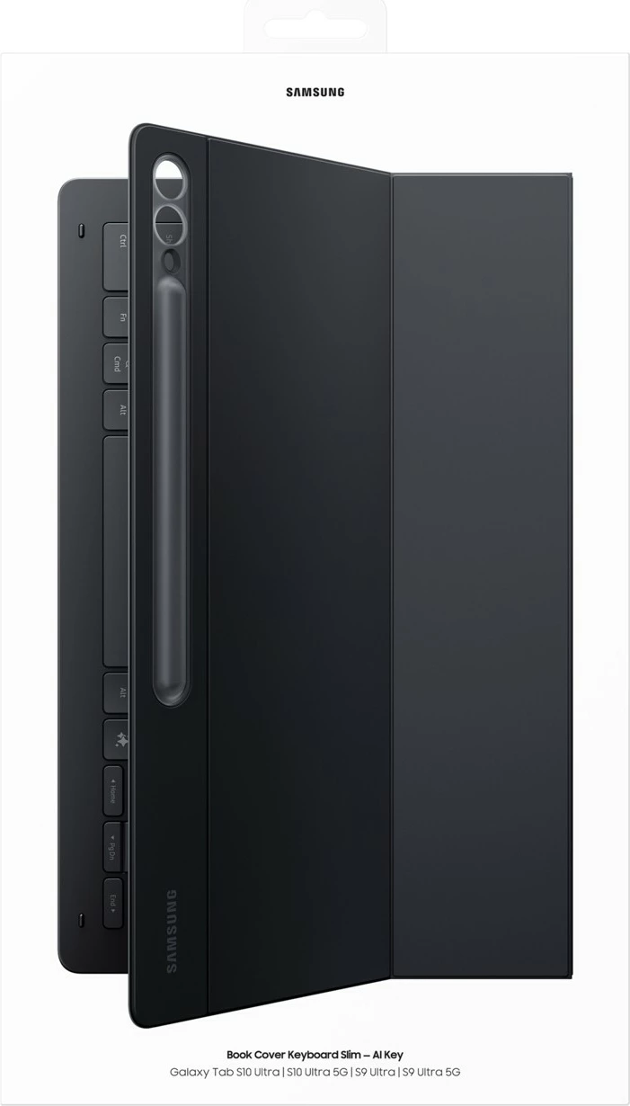 Mbështjellës tastierë Samsung EF-DX920, QWERTZ, Gjermanisht, Touchpad, Galaxy Tab S10 Ultra, Galaxy Tab S9 Ultra, E zezë