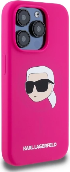 Mbështjellës Karl Lagerfeld KLHMP15XSKHPPLF për iPhone 15 Pro Max 6.7", MagSafe, fuchsia