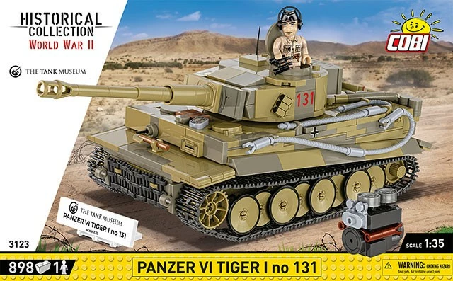 Set ndërtimi Cobi Klocki Panzer VI Tiger I no 131, 898 pjesë, me figurë, e verdhë