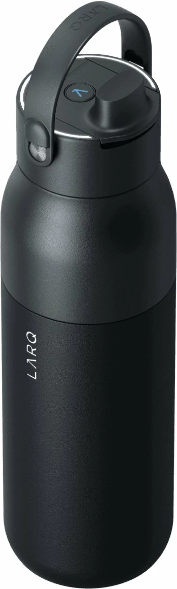 Shishe uji me filtër vetëpastruese inteligjente Larq PureVis 2 680 ml, e zezë, set me filtër Nano Zero + kabllo USB-C