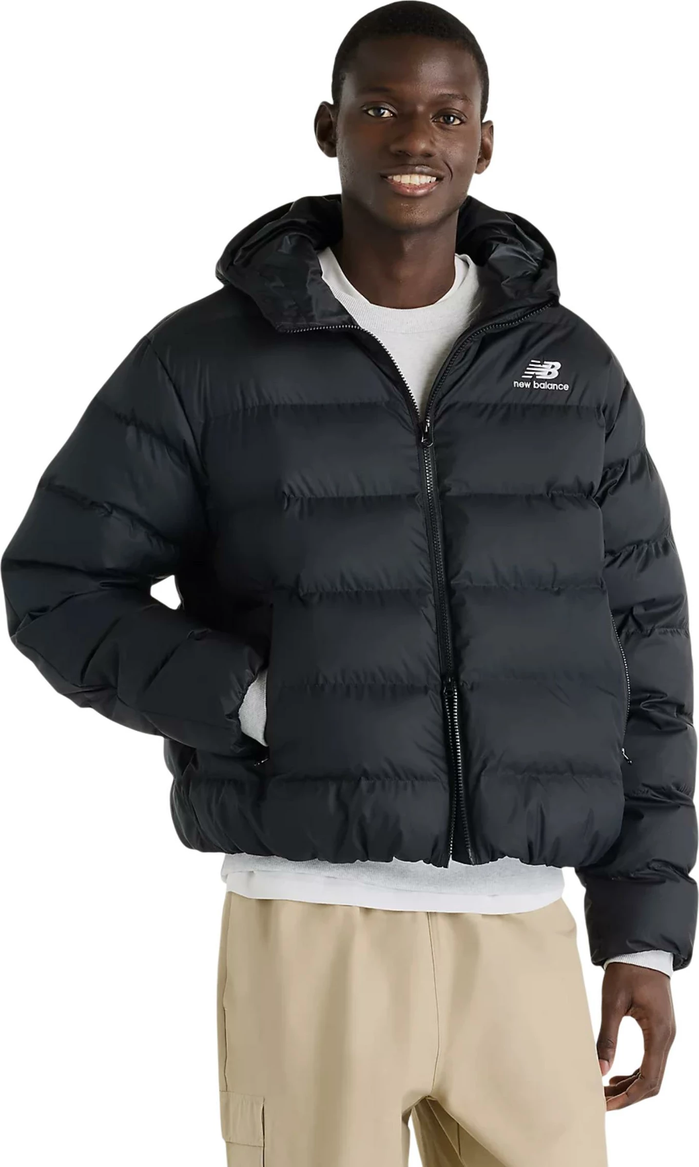 Jakne për meshkuj New Balance MJ62G17OBK, e zezë