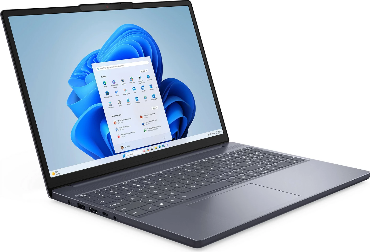 Laptop Lenovo IdeaPad Slim 3 15IRH10, 15.3" WUXGA, Core i7-13620H, 16GB RAM Memorje, 1TB SSD, Windows 11, Luna Grey