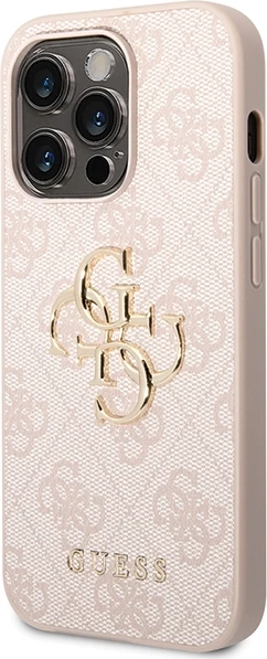 Mbështjellës Guess GUHCP15X4GMGPI për iPhone 15 Pro Max 6.7", hardcase, 4G Big Metal Logo, rozë