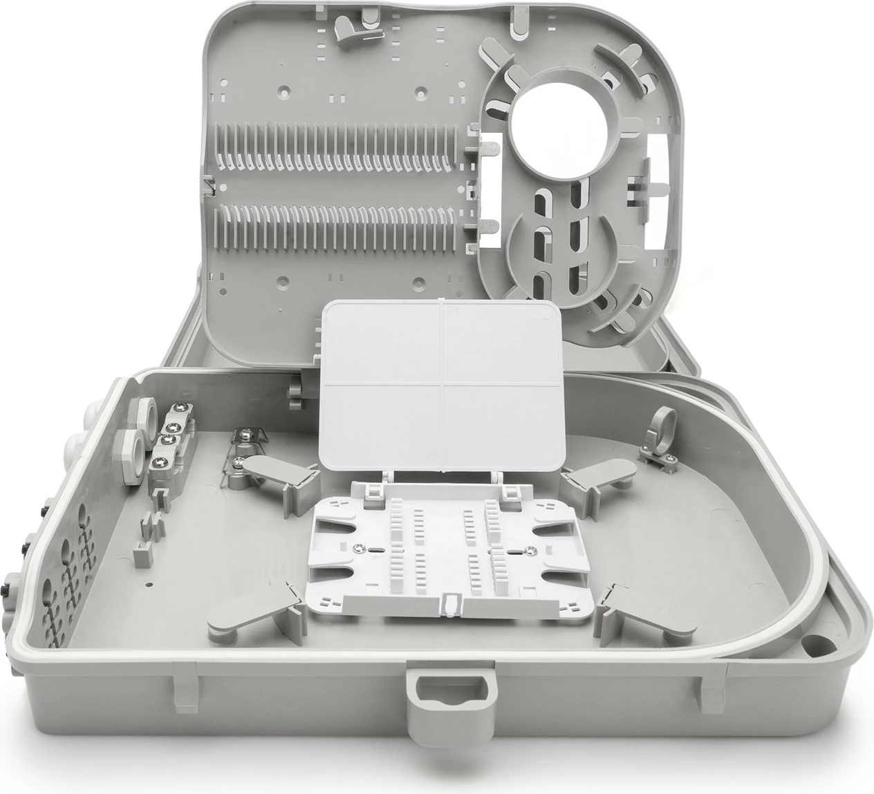 Kutia shpërndarëse FTTH Digitus, 24 porta LC/SC, për jashtë, gri