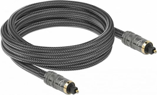 Kabllo optike audio DeLOCK TOSLINK Standard, 3 m, mashkull-mashkull, antracit