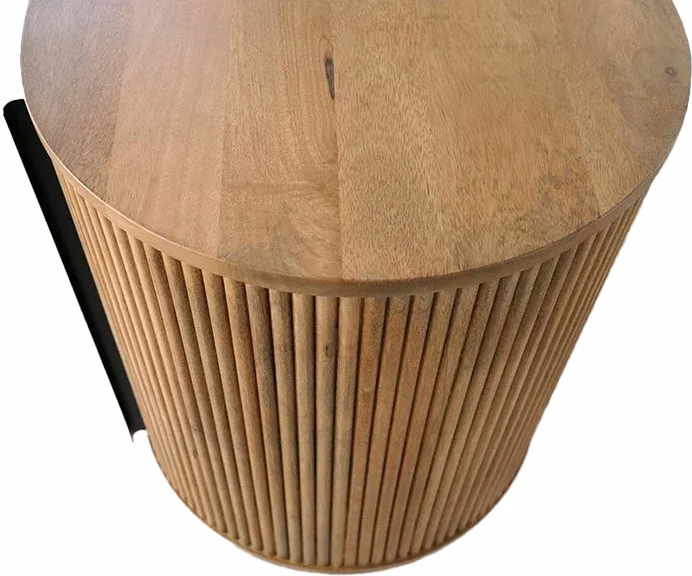 Bufe ORGANIC me 3 dyer, ngjyrë natyrale, 164x46x75